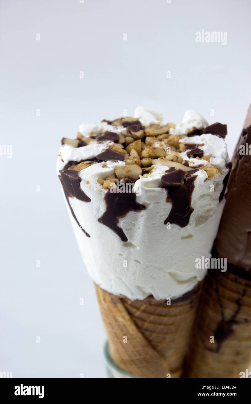 ice cream with cone isolated on white background Stock Photo - Alamy