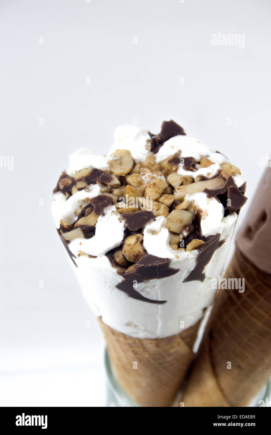 ice cream with cone isolated on white background Stock Photo - Alamy
