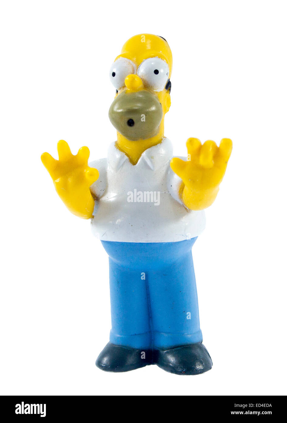 Amman, Jordan - November  1, 2014:  homer Simpson figure toy character from The Simpsons family. The Simpsons is an American ani Stock Photo