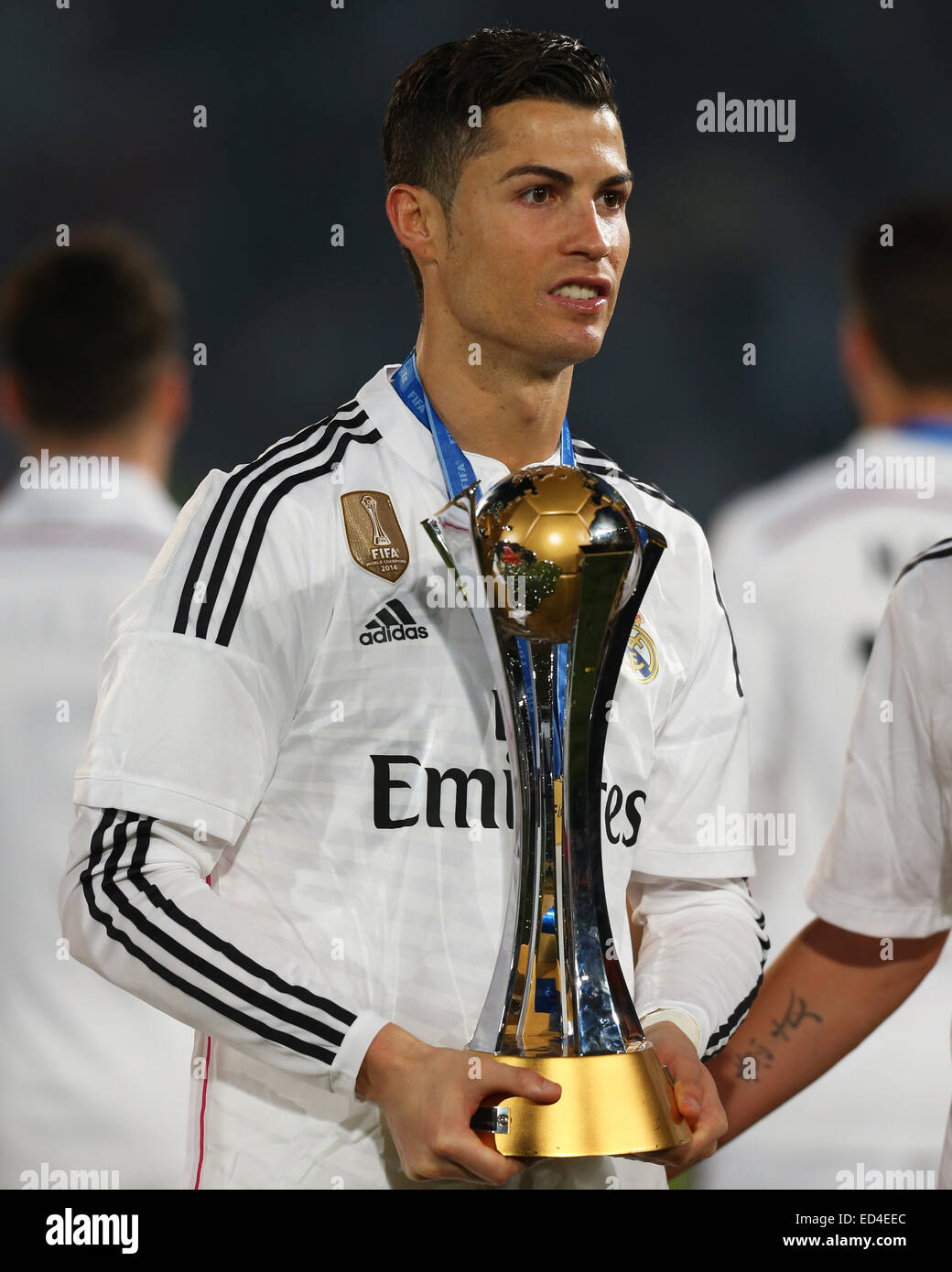 Marrakesh, Morocco. 20th Dec, 2014. FIFA World Club Cup. Final. Real Madrid versus San Lorenzo. Real Madrid forward Cristiano Ronaldo with the winners trophy. © Action Plus Sports/Alamy Live News Stock Photo