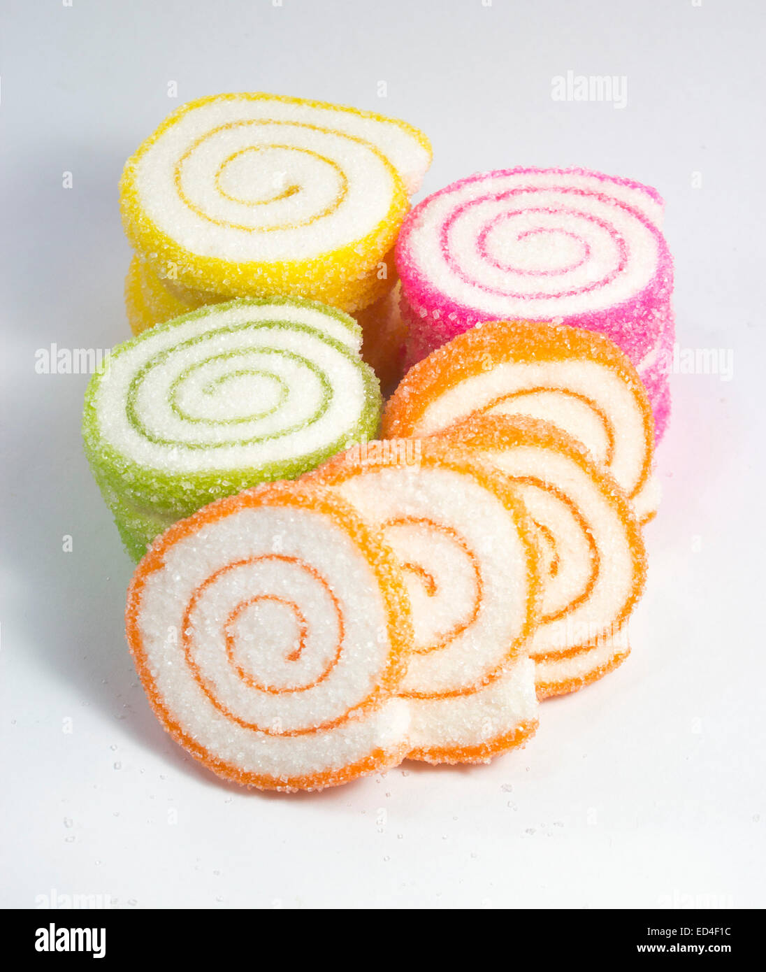 Colorful jelly candies isolated on white background Stock Photo - Alamy