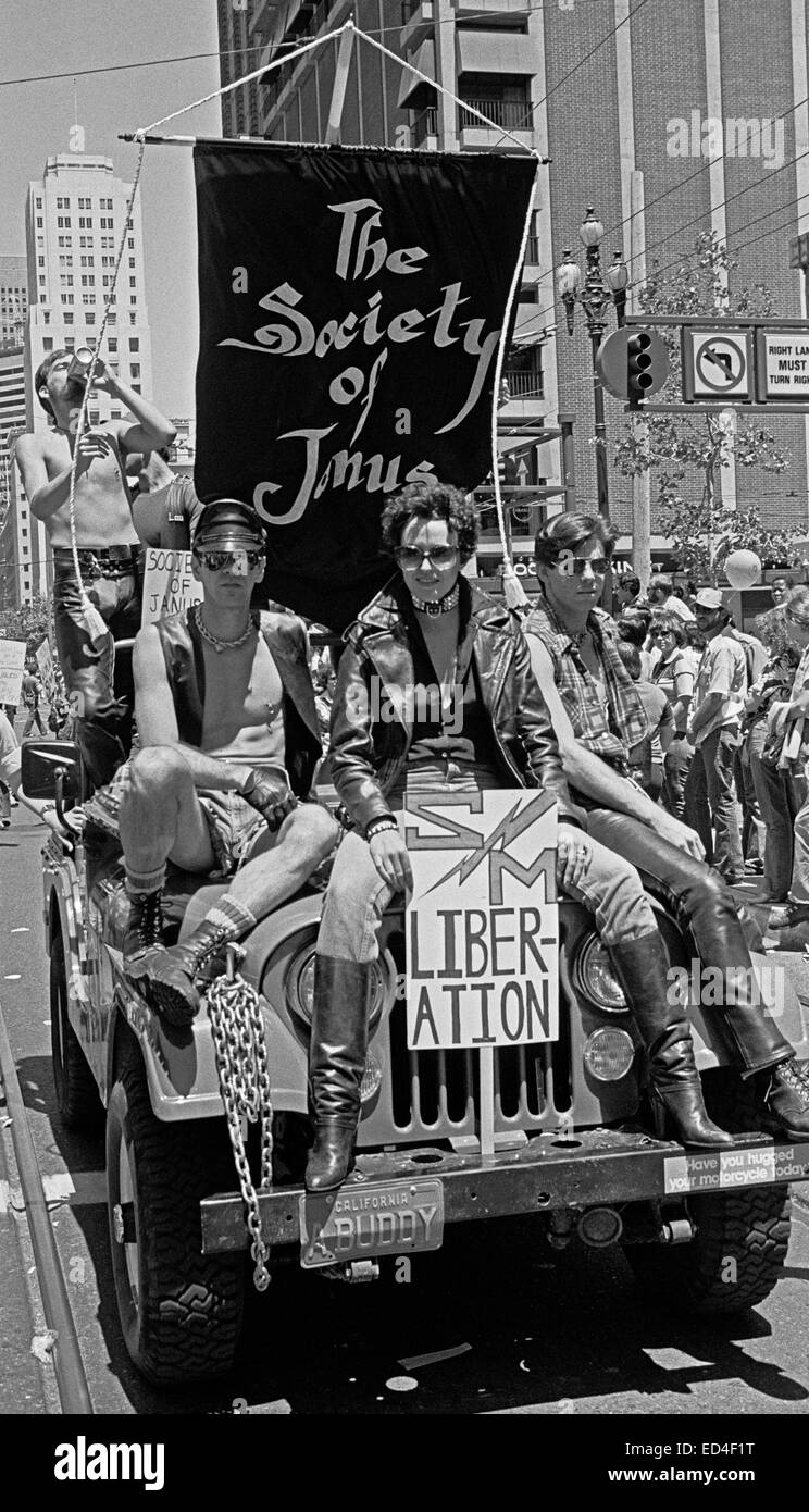 Society of Janus with SM Liberation sign in a San Francisco parade ... Society of Janus with SM Liberation sign in a San Francisco parade ...