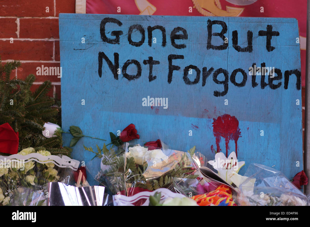 New York, New York, USA. 26th Dec, 2014. Memorial for ambushed Brooklyn