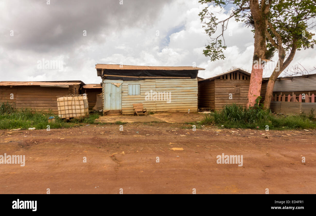 Huts and homes for construction workers building the new capital city