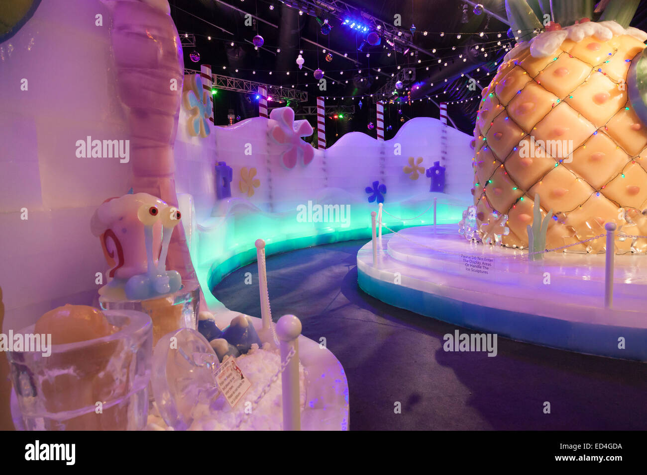 Ice Land 9 Degrees Attraction At Christmas At Moody Gardens