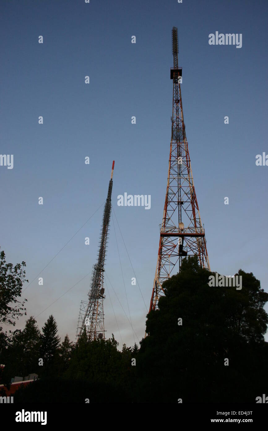 Television Transmission Towers, Mt Dandenong, Melbourne Australia Stock