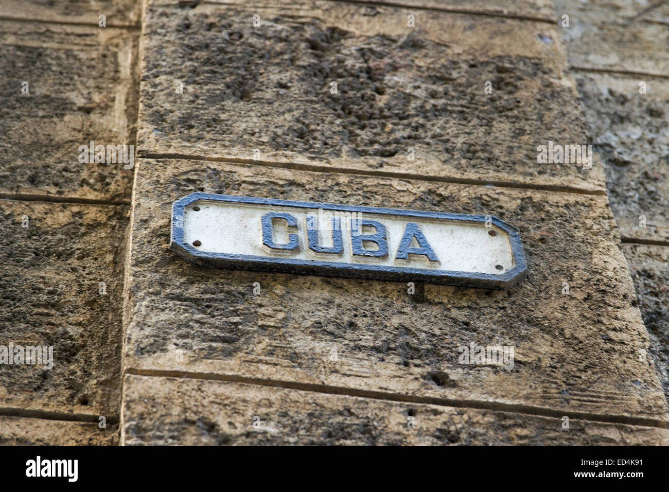 Cuban Street Sign Stock Photo