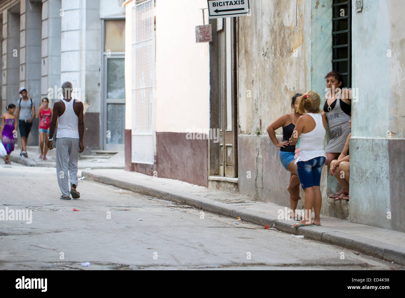Cuban Street Life Stock Photo