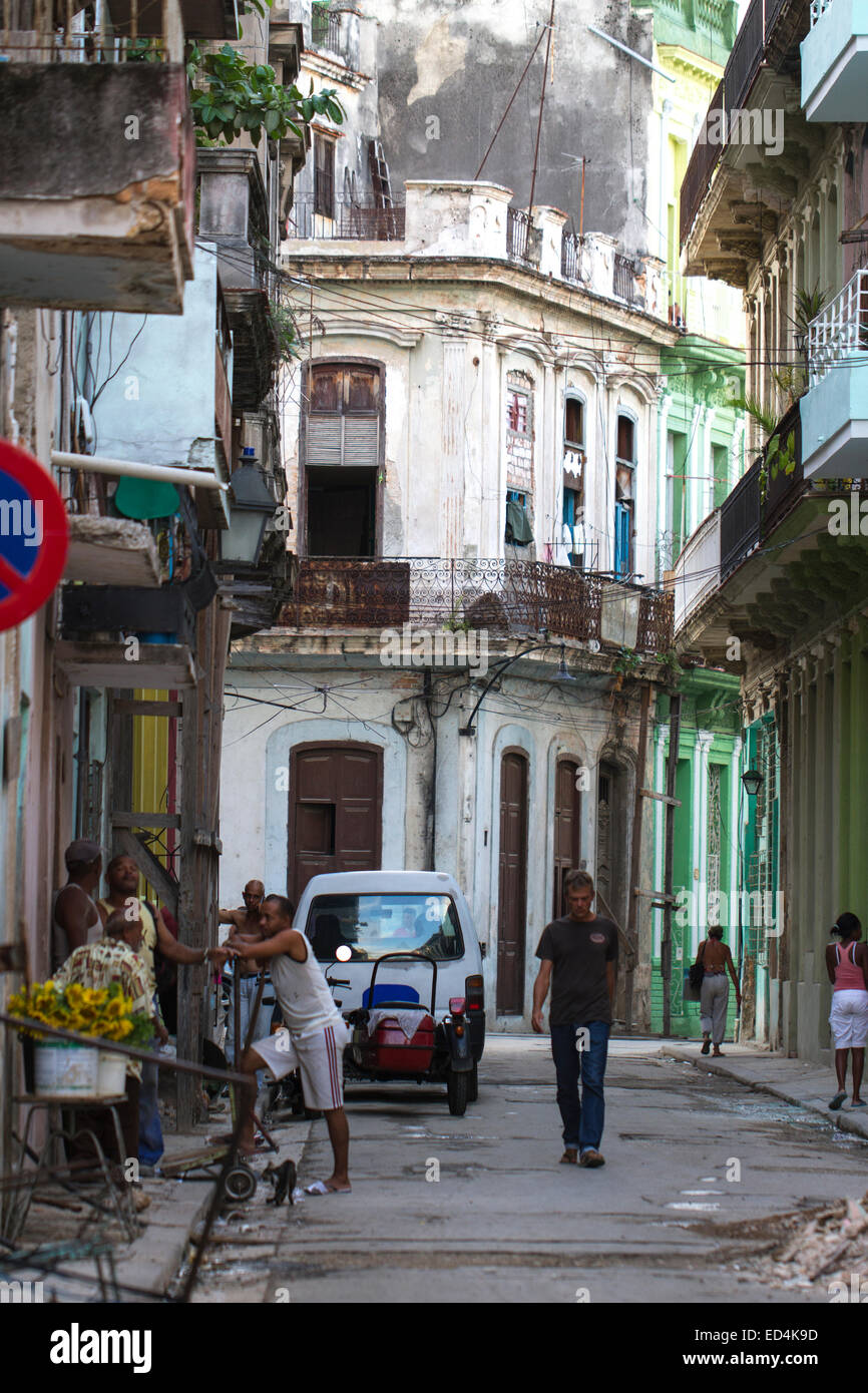 Street life - Havana Cuba Stock Photo