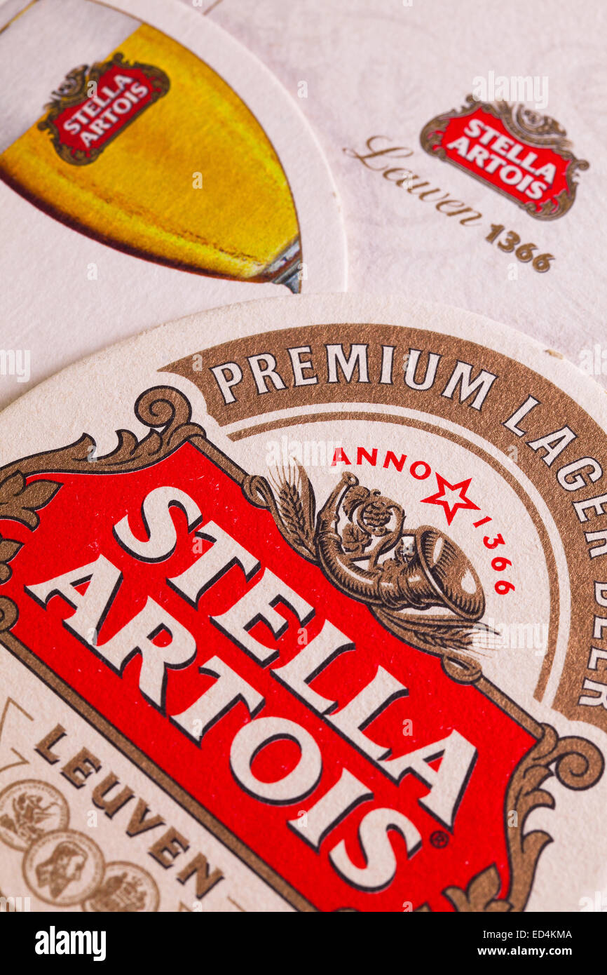 Beer Coaster ~ Beer Coaster STELLA ARTOIS Belgian Brewery Since 1366; Leuven BE Beer Coaster ~ Beer Coaster STELLA ARTOIS Belgian Brewery Since 1366; Leuven BE