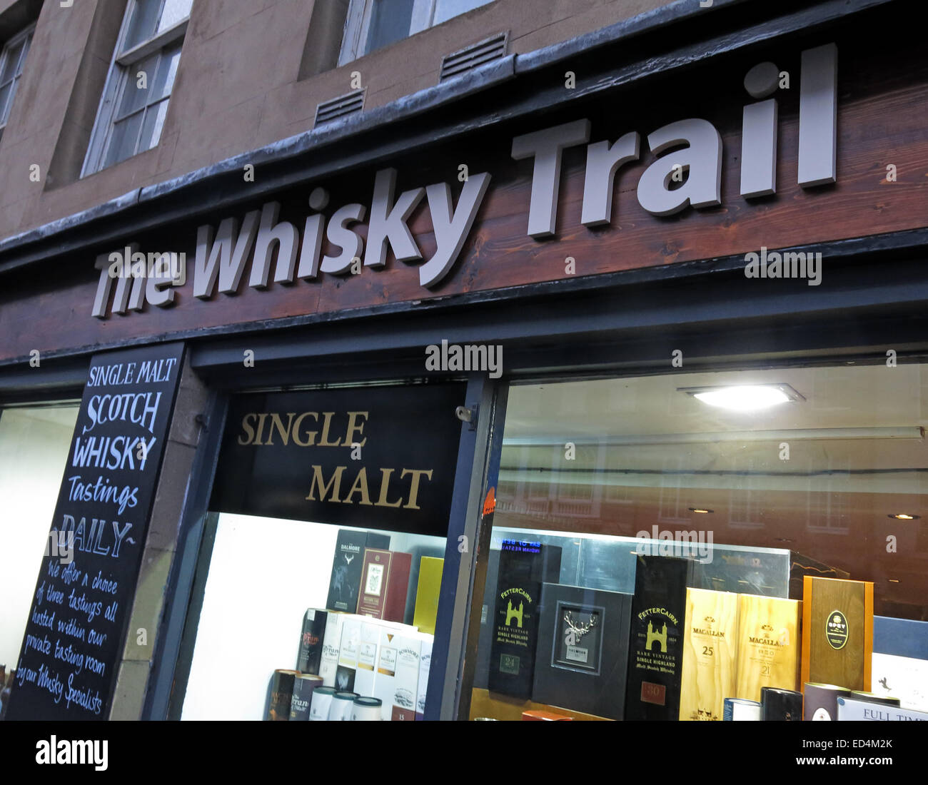 Edinburgh Whisky Trail Shop, Scotland, UK Stock Photo