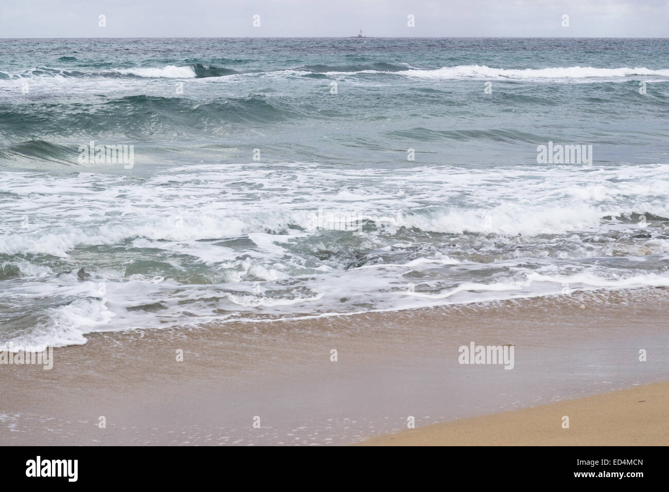 sea ocean seascape storm wind waves Stock Photo