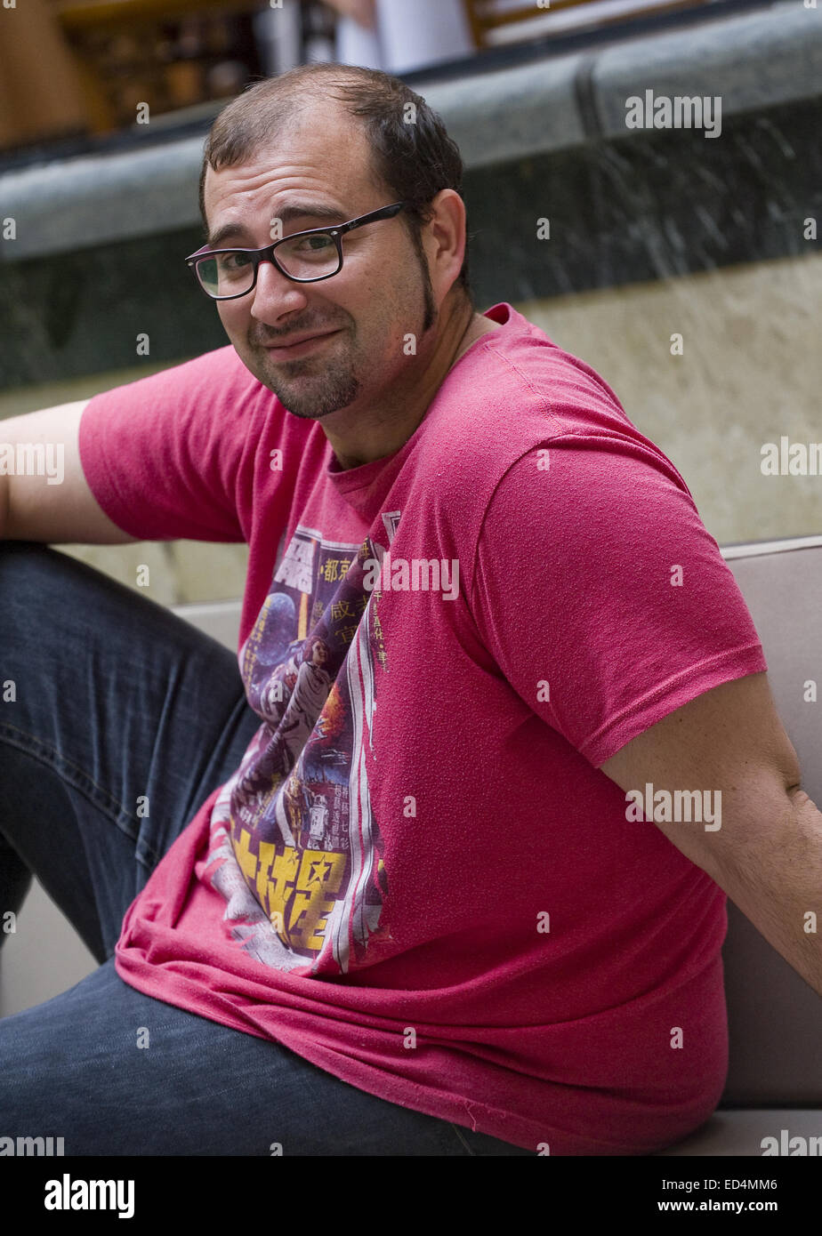Film director Paco Cabezas poses during a photoshoot at the presentation of his movie