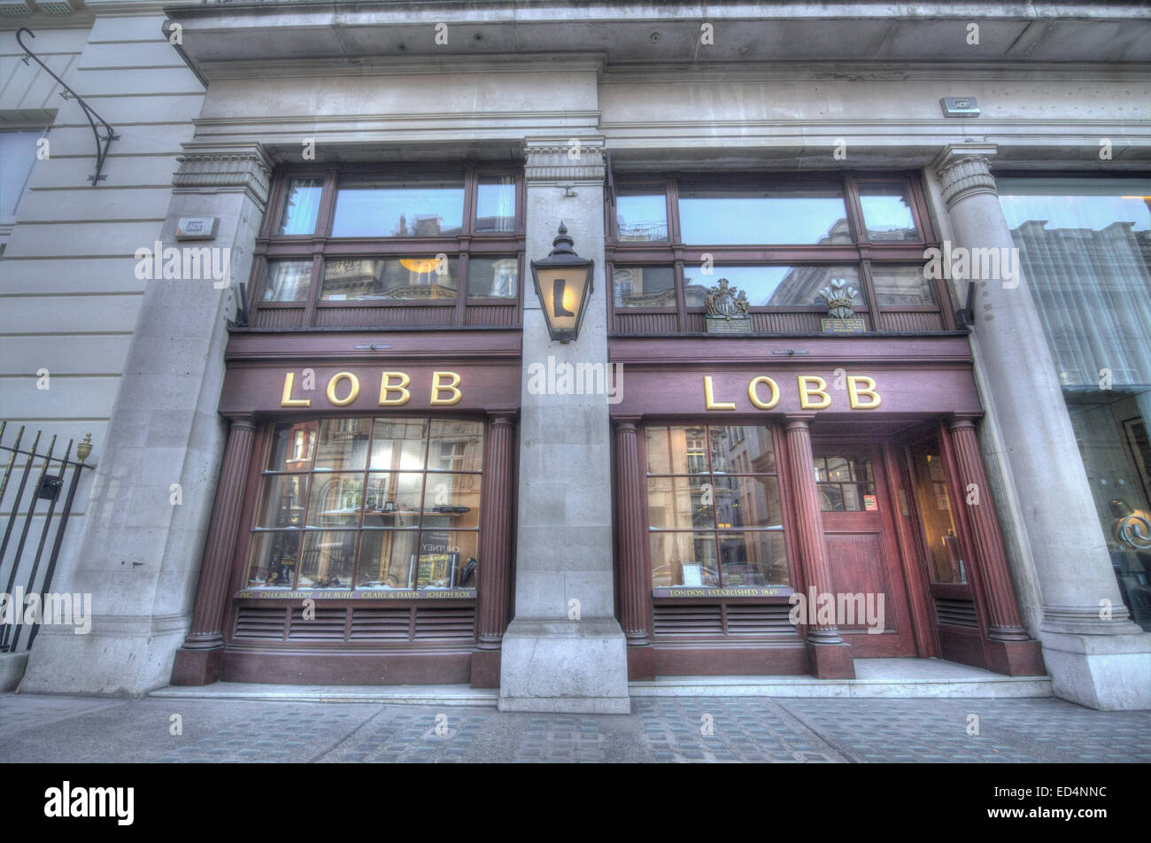 lobb shoemakers  London  hand made shoes  St James Stock Photo