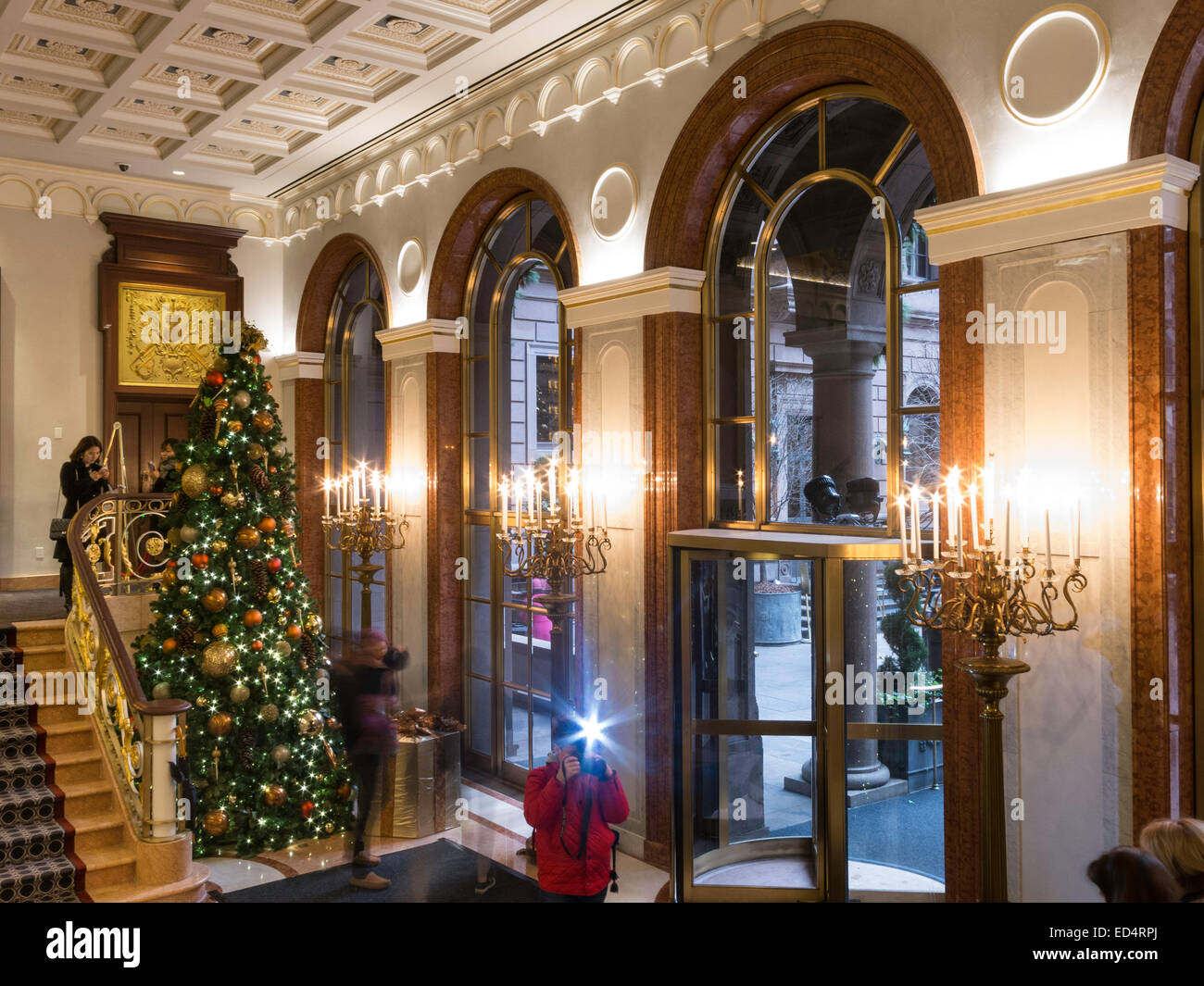 The Lotte New York Palace Hotel, Holiday Season in New York City, USA Stock Photo