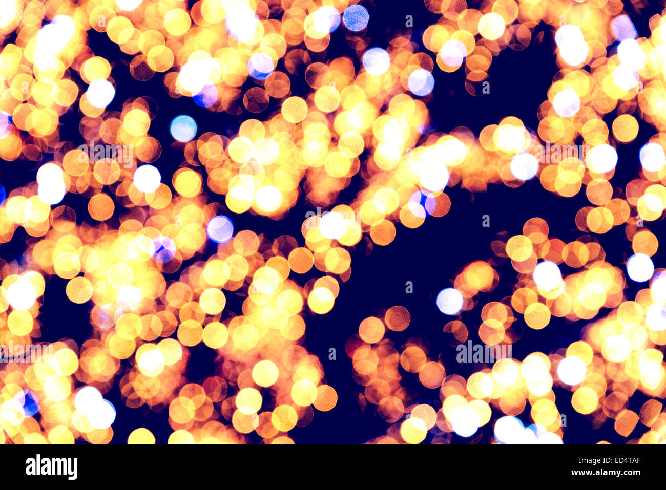 Abstract Vintage City Lights Bokeh Background Stock Photo