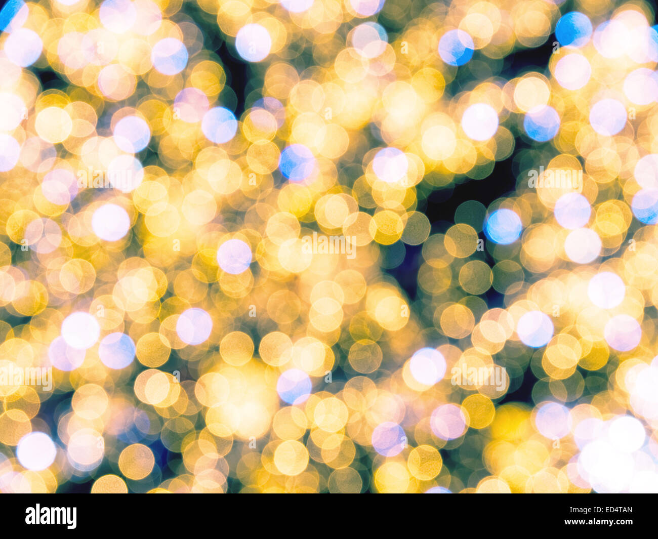 Abstract Vintage City Lights Bokeh Background Stock Photo