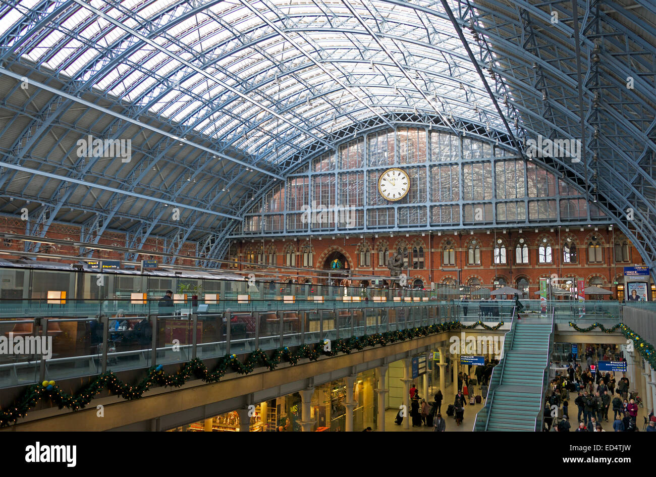 Interior St Pancras station London England Stock Photo