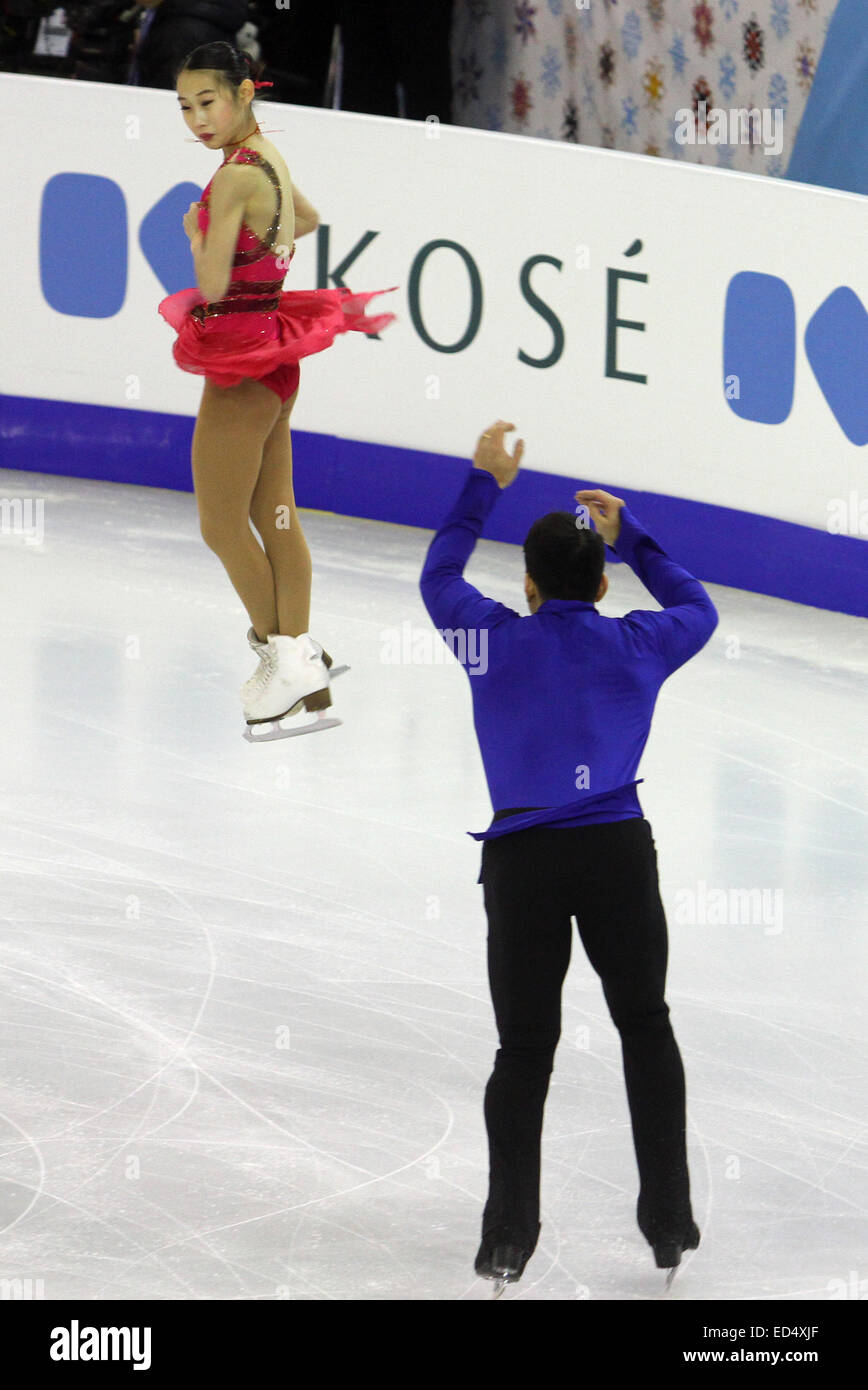 Barcelona, Spain. 11th Dec, 2014. ISU Grand Prix of Figure Skating Final 2014. Picture show Cheng Peng and Hao Zhang (CHN) during pairs short program. © Action Plus Sports/Alamy Live News Stock Photo