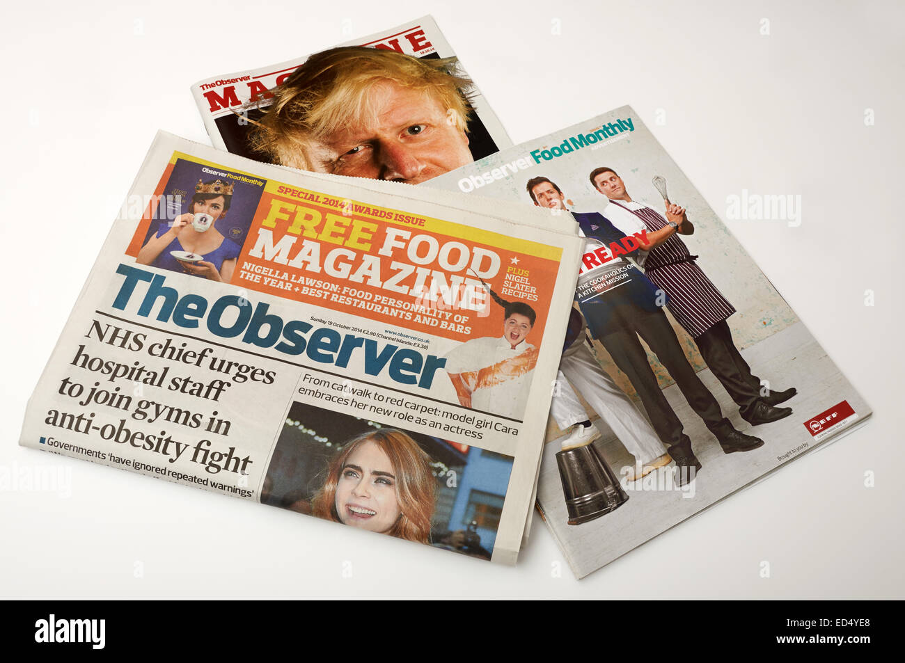 The Observer newspaper 19.10.2014 Stock Photo