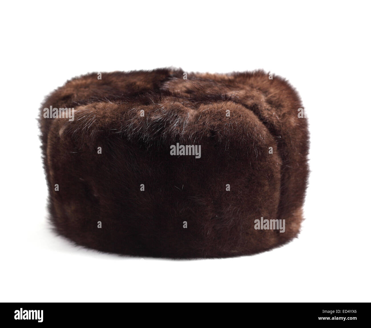 Fur hat. Isolated on white background Stock Photo - Alamy