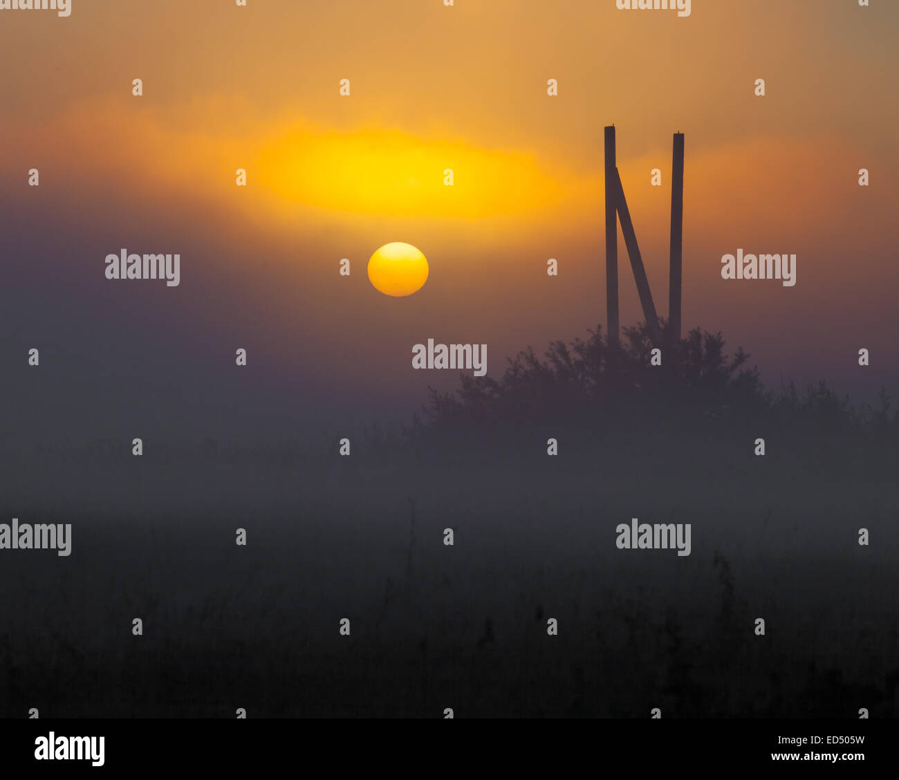 Fog over lake night time hi-res stock photography and images - Alamy