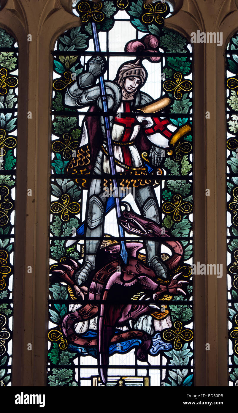 Saint stained glass, Leicester Cathedral, Leicestershire, England, UK Stock Photo Alamy