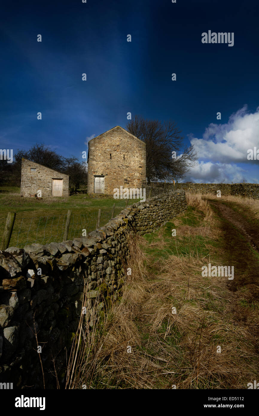 A barn at Reeth in Swaledale in the Yorkshire Dales National Park