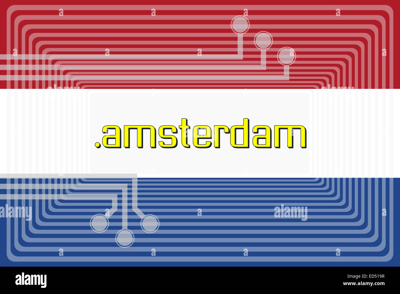 Illustration of internet address dot amsterdam domain name Stock Photo