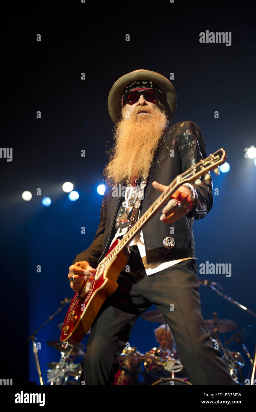 ZZ Top performing live on stage at the Heineken Music Hall  Featuring: Billy Gibbons Where: Amsterdam, Netherlands When: 24 Jun 2014 Stock Photo