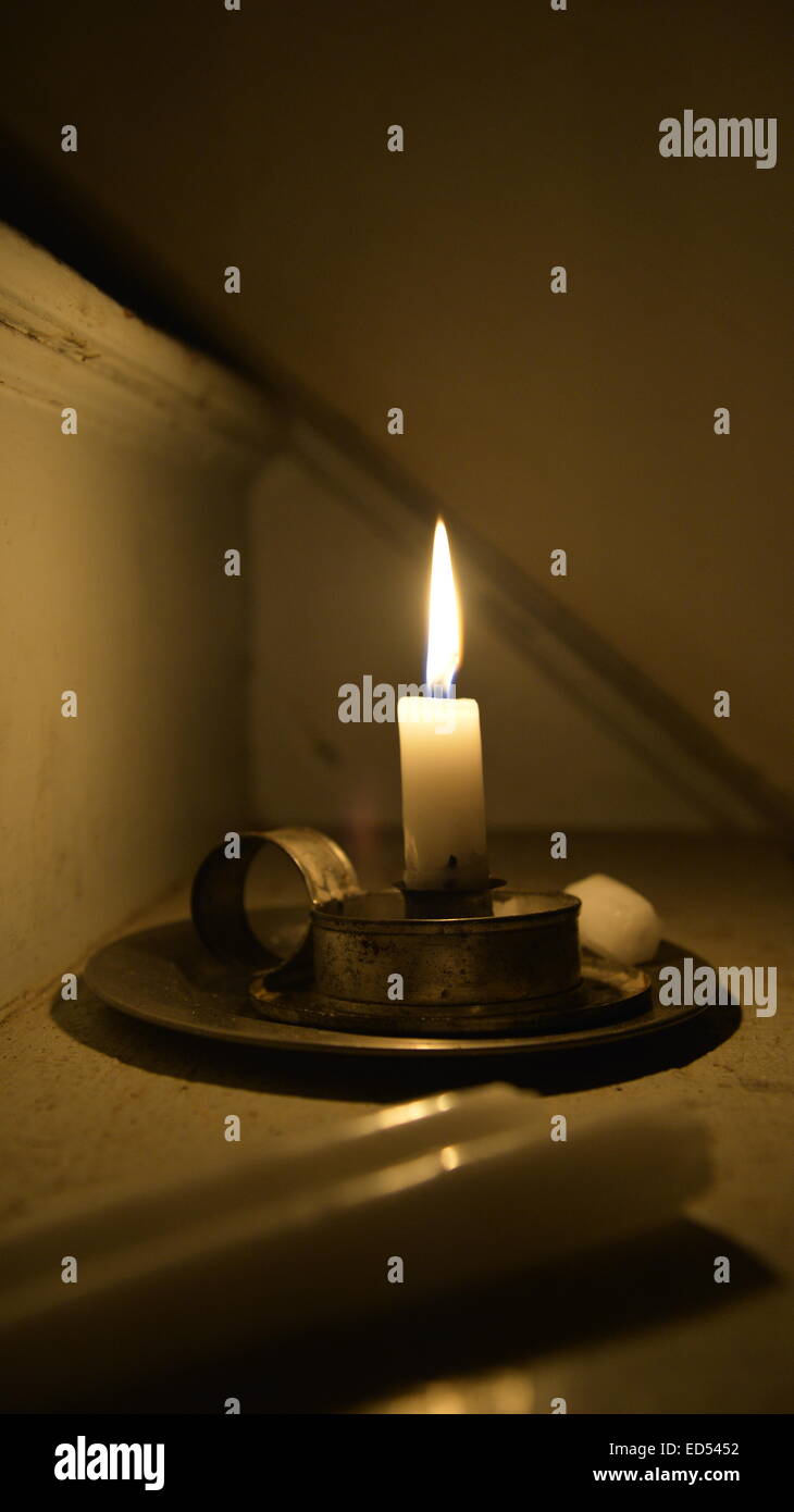 Old Bethpage, New York, USA. December 26, 2014. At night, the historic