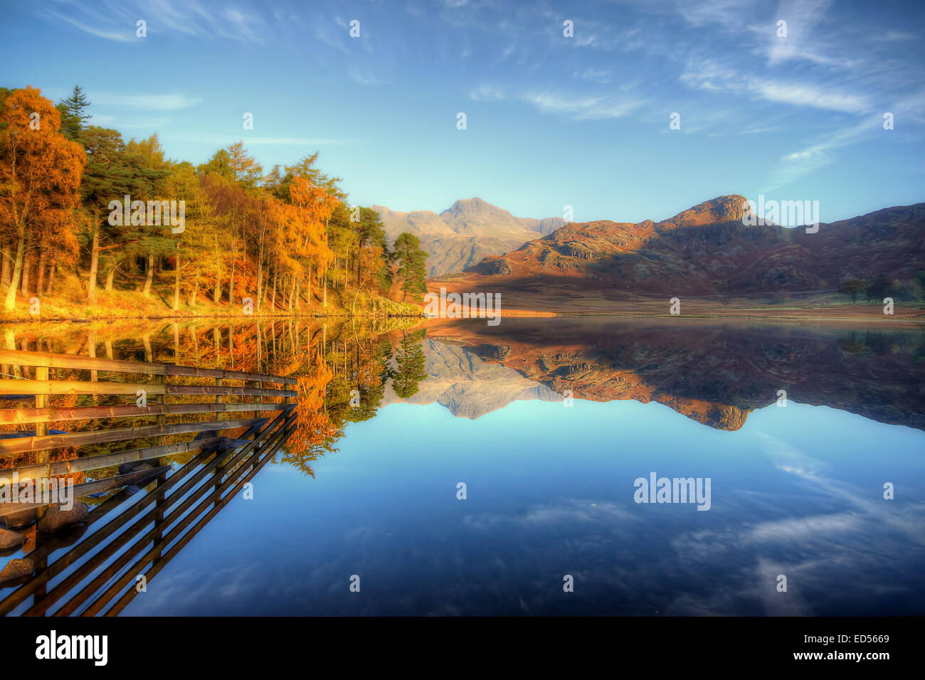 Blea Tarn in the English Lake District National Park. Stock Photo