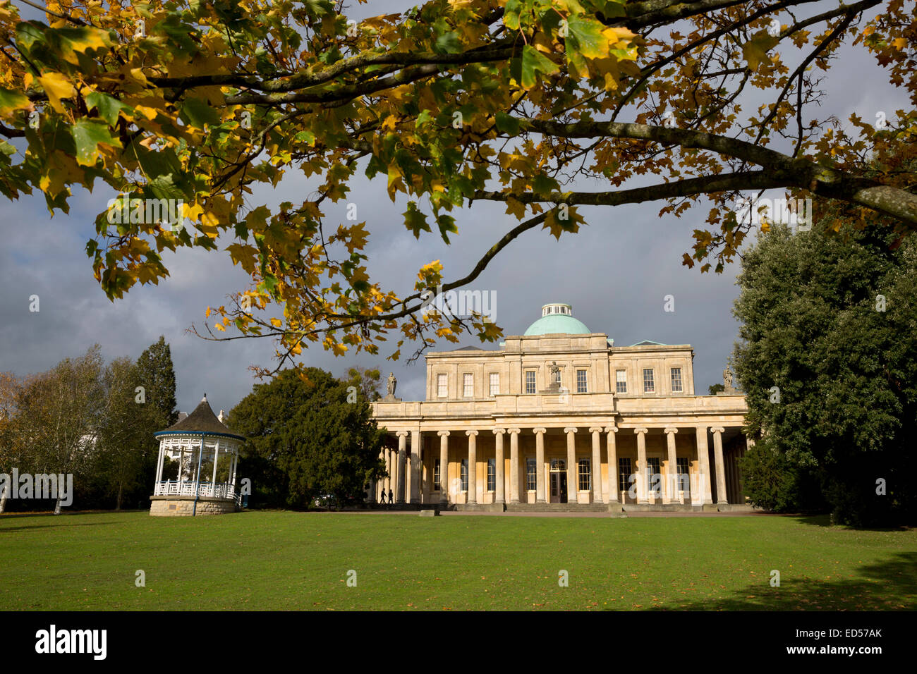 Pittville Pump Room in Autumn, Pittville Park, Cheltenham, Gloucestershire, England, United Kingdom, Europe Stock Photo