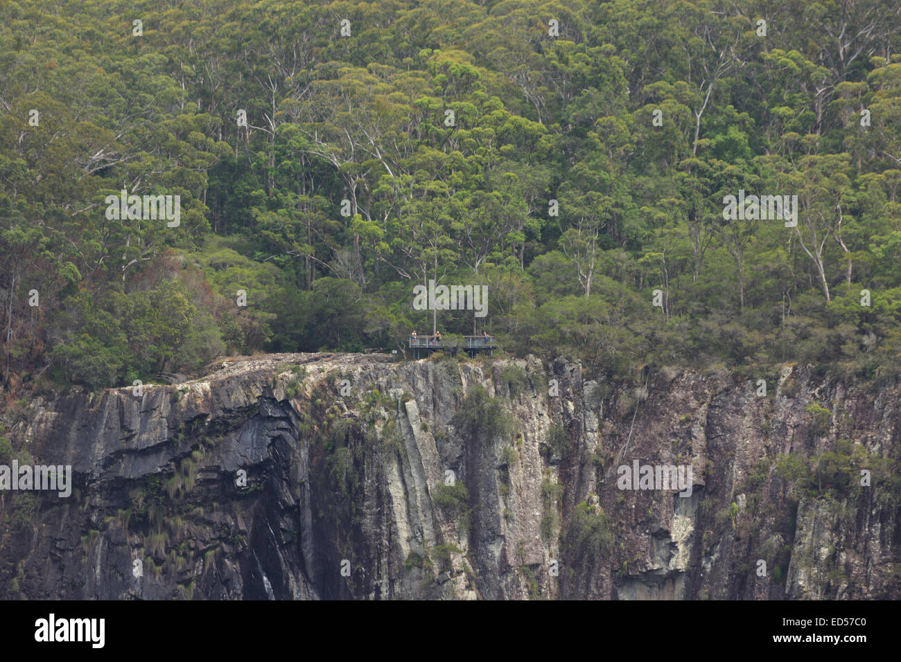 A photograph of Minyon Falls near Byron Bay in Australia. The waterfall is a popular visitor attraction. Stock Photo