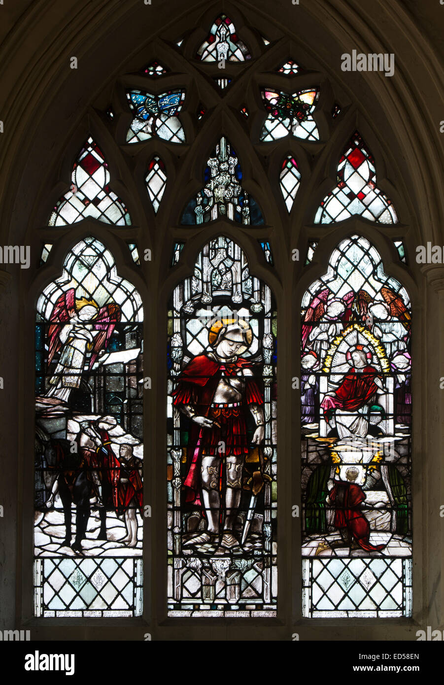Stained glass in Leicester Cathedral, Leicestershire, England, UK Stock Photo Alamy