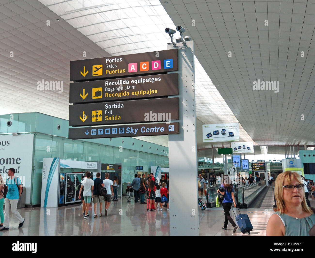 BARCELONA, SPAIN August 5, 2014 Barcelona International Airport