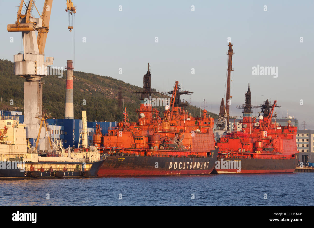 Nuclear-powered icebreaker 'Rossiya' Stock Photo