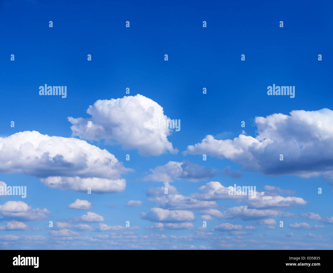 a cloudy sky in summer time (copyspace) Stock Photo