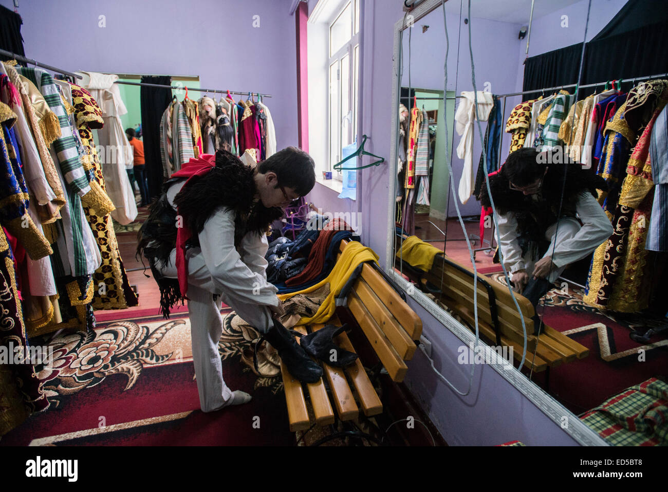 Actors Changing In Dressing Room Before Instants Of