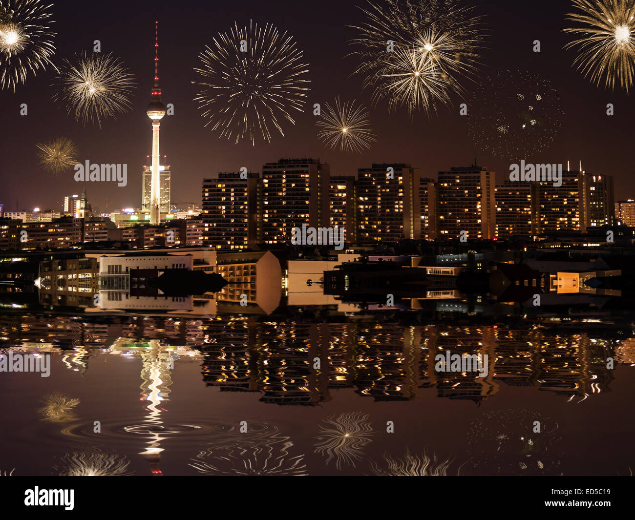 Berlin tv tower with fireworks hires stock photography and images Alamy