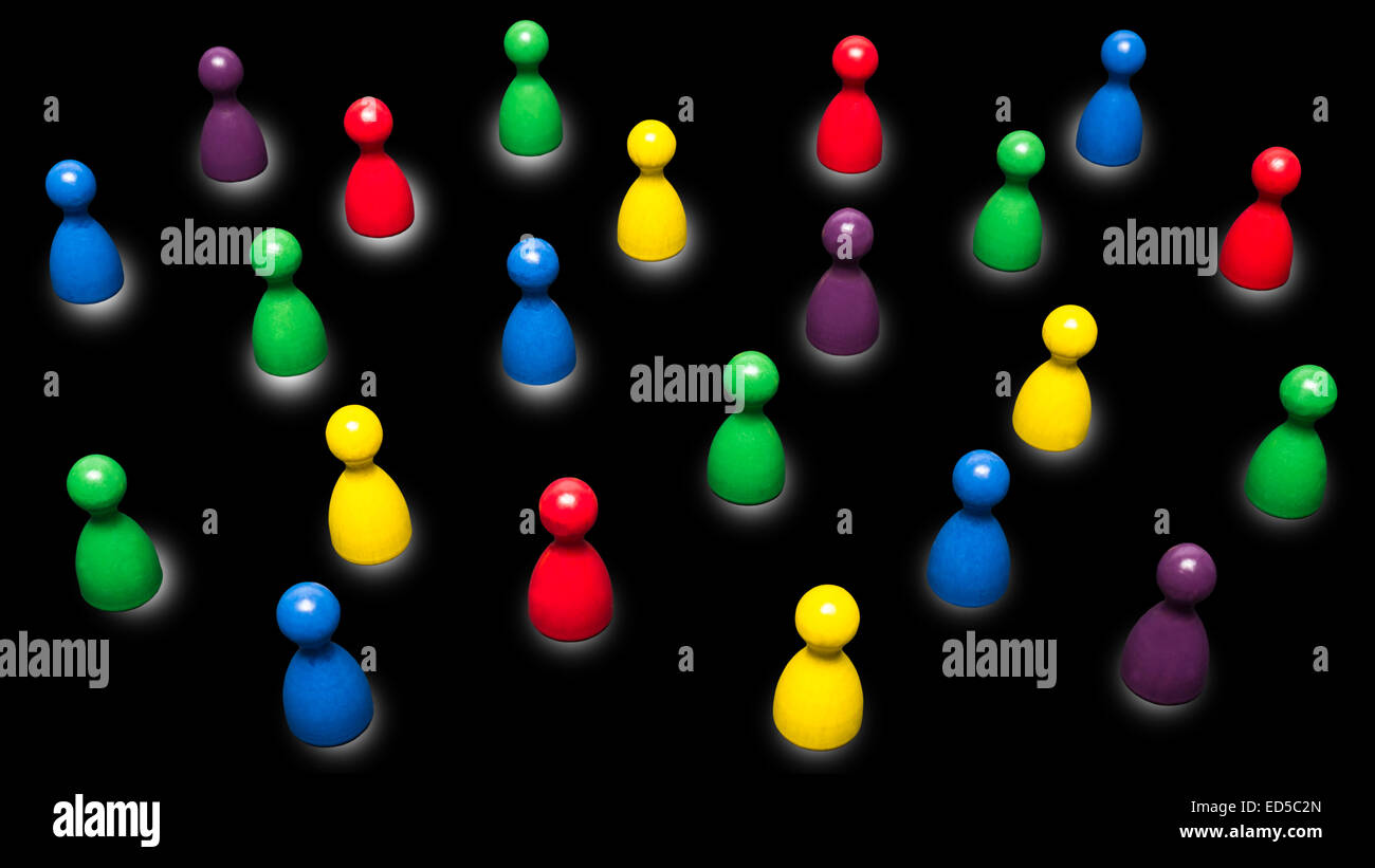 figures in different colors Stock Photo - Alamy