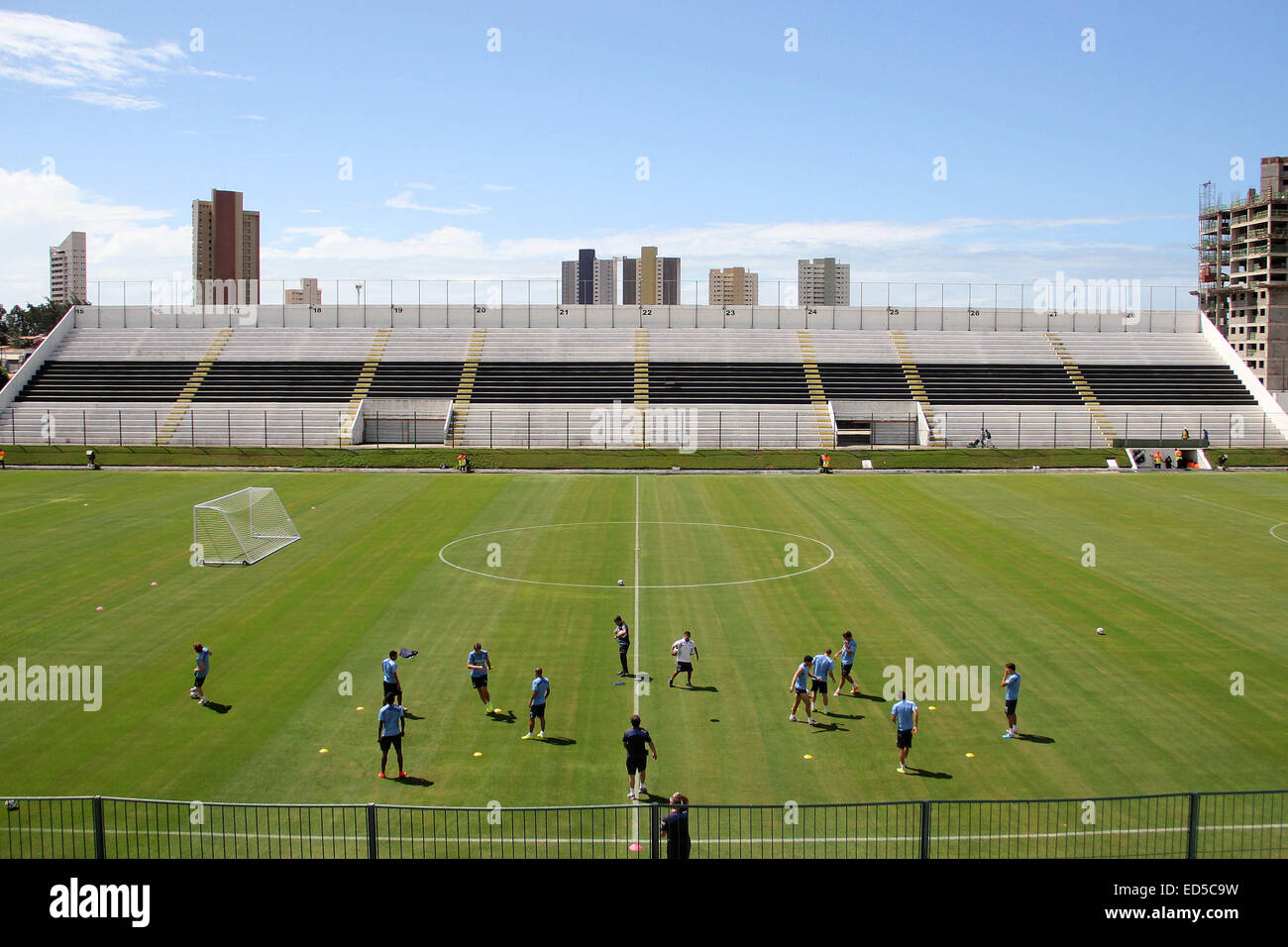 2014 FIFA World Cup - Uruguay national football team training held at Frasqueirao Stadium, following their win against Italy yesterday (24Jun14).  Where: Natal, Brazil When: 25 Jun 2014 Stock Photo