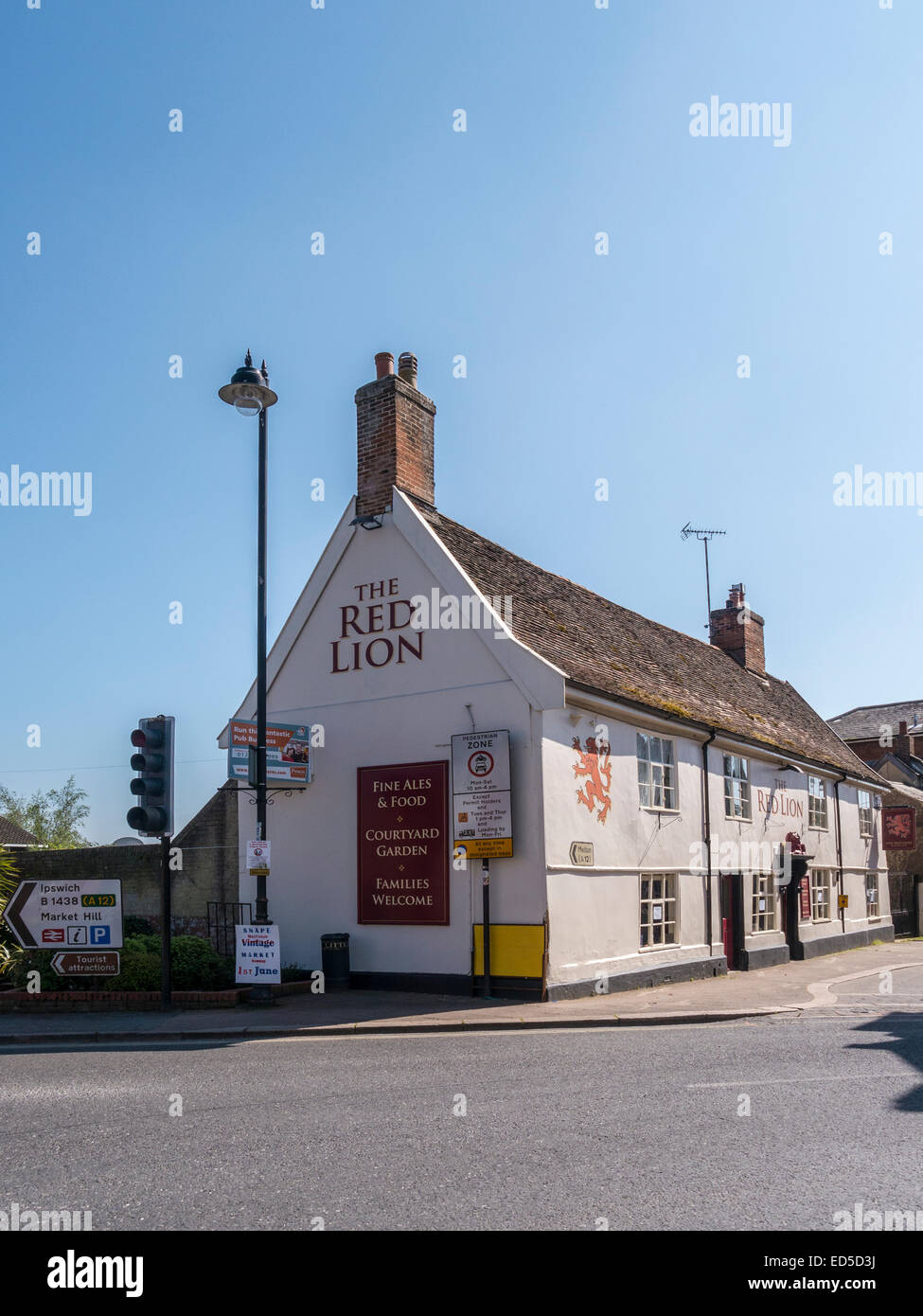 The Red Lion Public House, Martlesham, Woodbridge, Suffolk Stock Photo