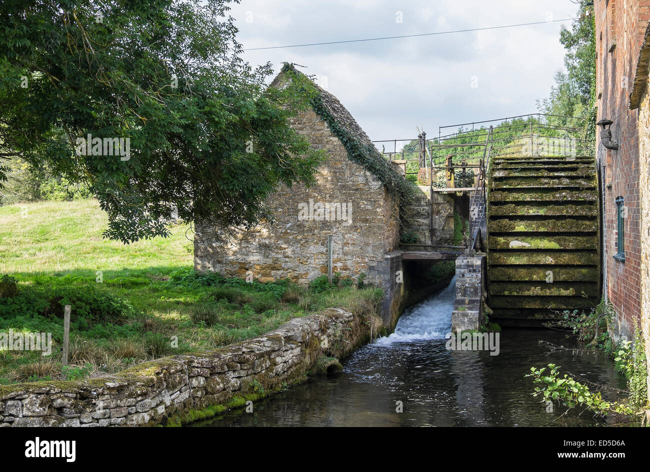 The Old Mill on river Eye Mill Lane Lower Slaughter The Cotswolds