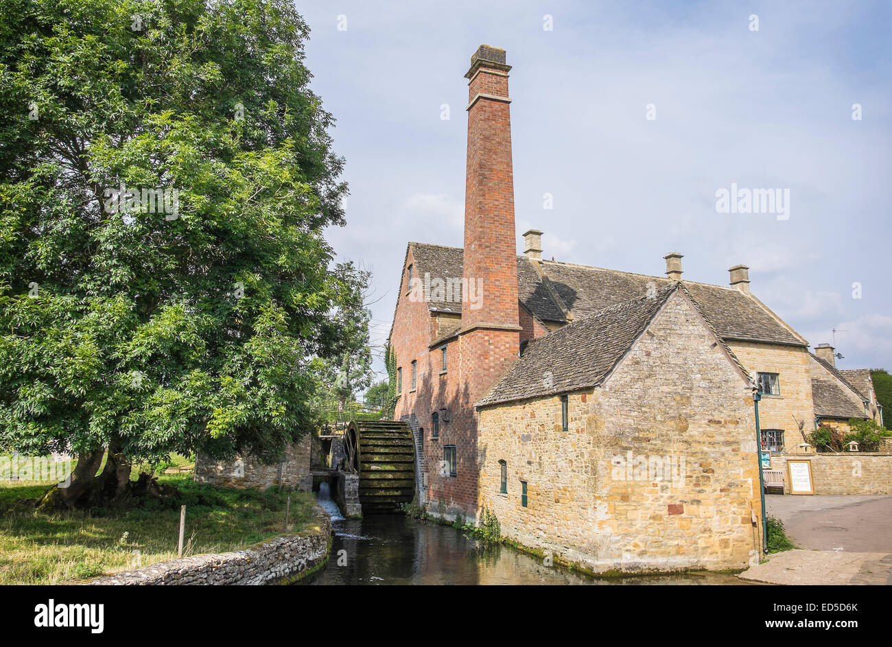 The Old Mill on river Eye Mill Lane Lower Slaughter The Cotswolds
