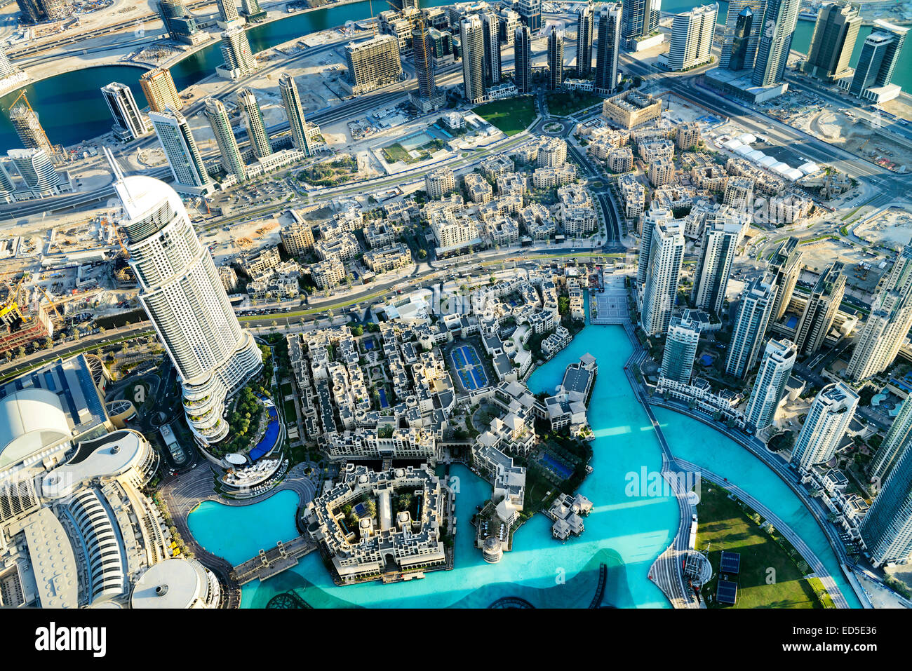 Dubai City ViewDowntown district, UAE Stock Photo