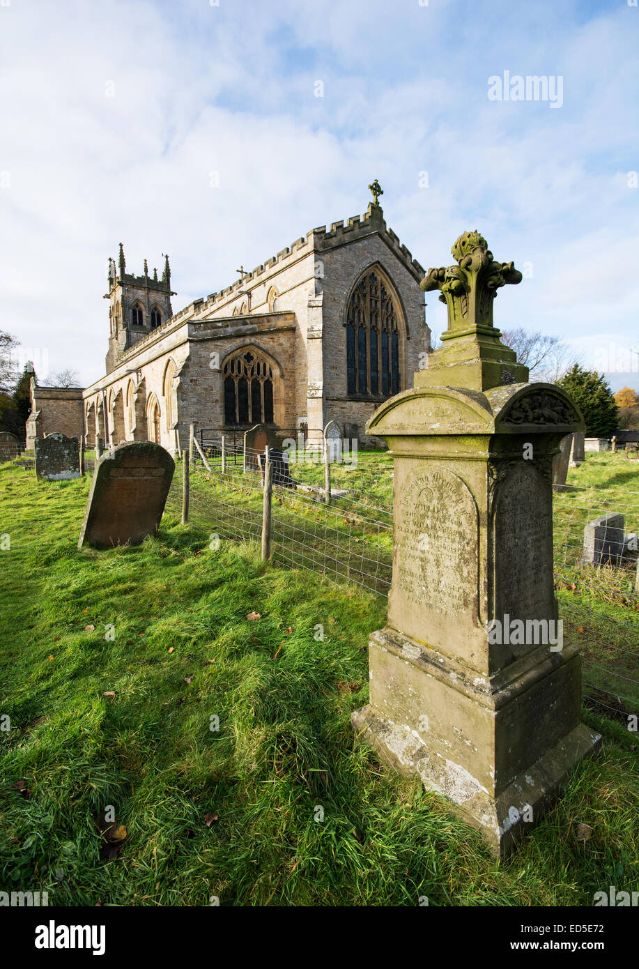 St Andrews Church at Aysgarth in Wensleydale in the Yorkshire Dales National Park, North Yorkshire. Stock Photo