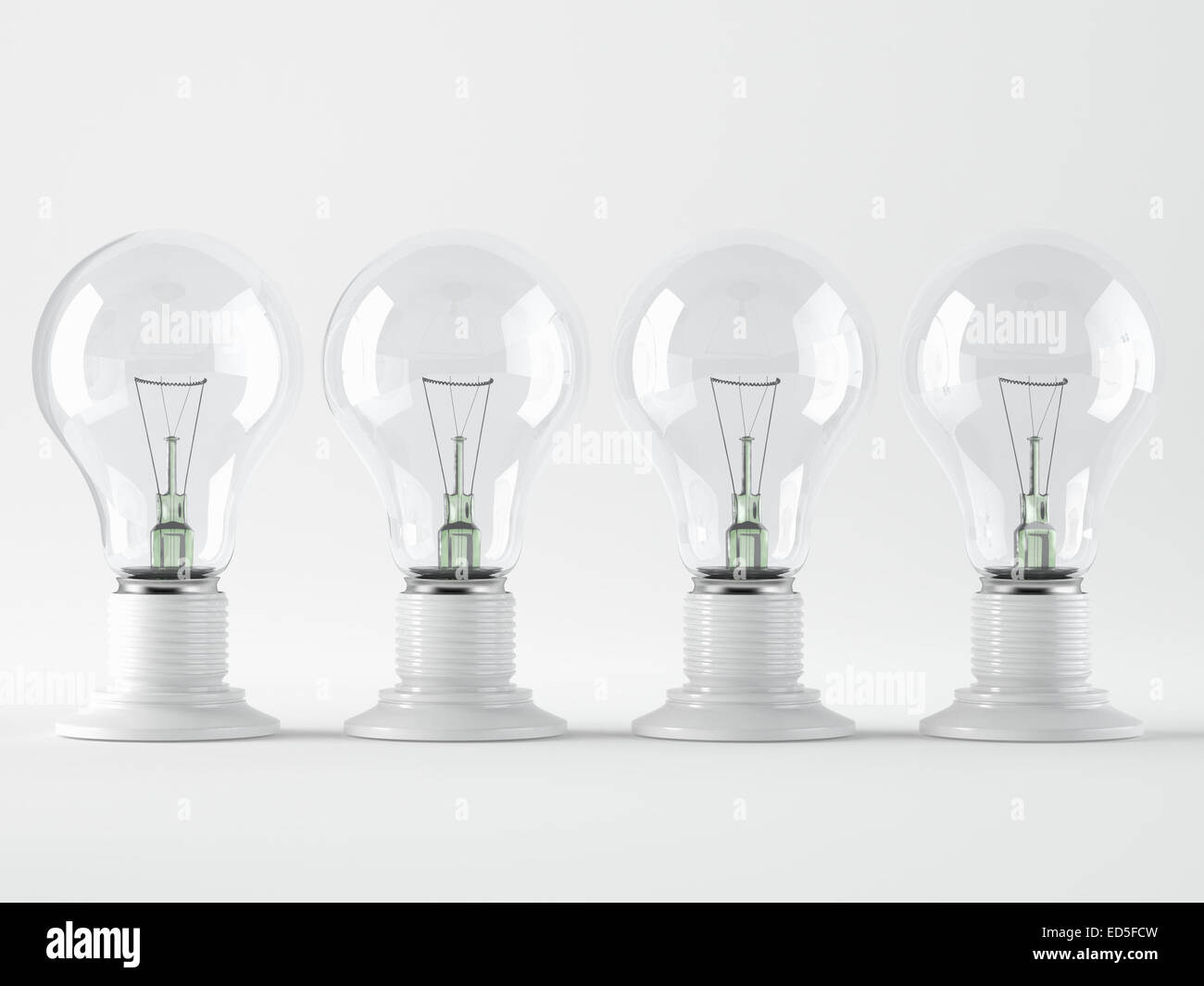 Light bulb, isolated, Realistic photo image Stock Photo