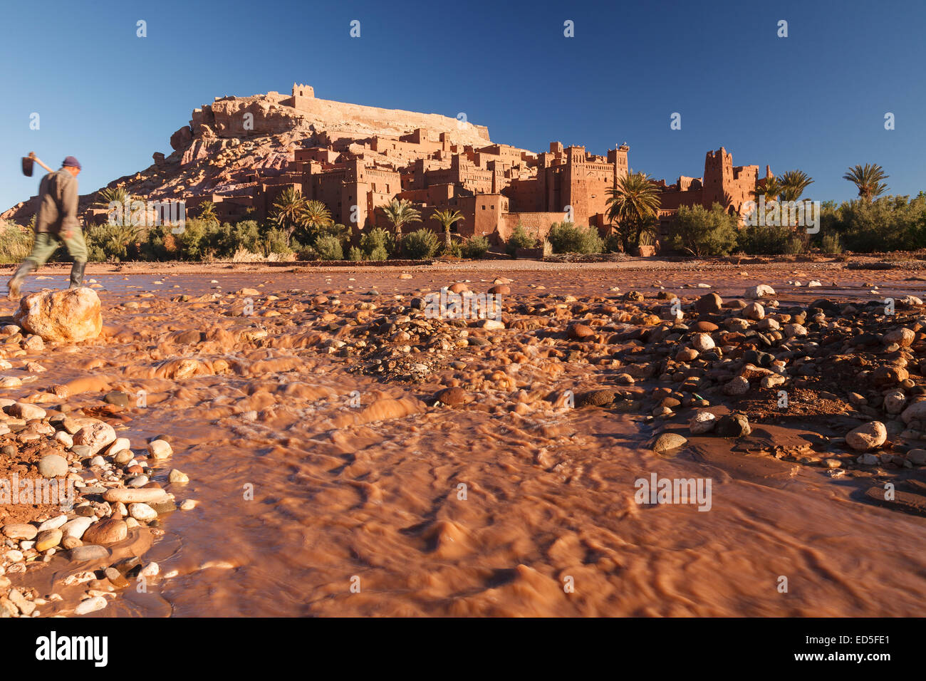 View of Ait ben haddou. Atlas mountian. Morocco. North Africa. Africa Stock Photo