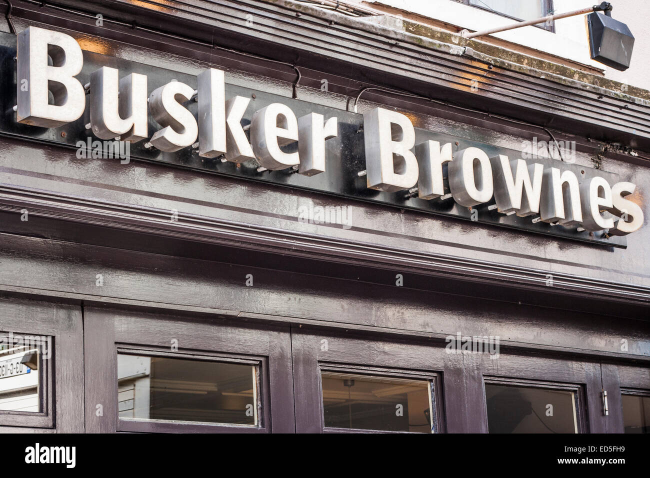 Busker Brownes pub in Galway City Stock Photo